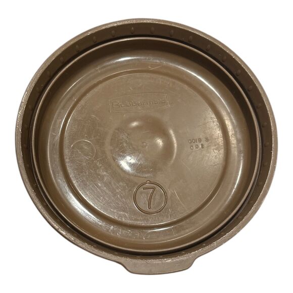 Vintage Rubbermaid Servin' Saver #7 Round 3 Cup Container 0020 Speckle Tan Brown - Picture 4 of 5